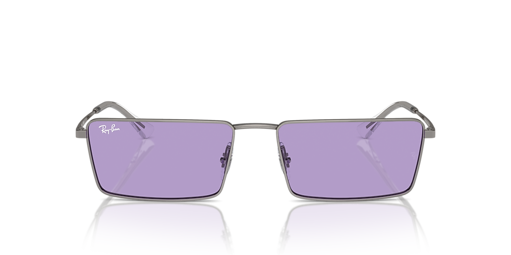 Ray-Ban 紫色レンズ 四角形サングラスRB3741 EMY Ray-Ban RB3741 Emy Bio-Based XXL (59 - 17) with Violet lenses and