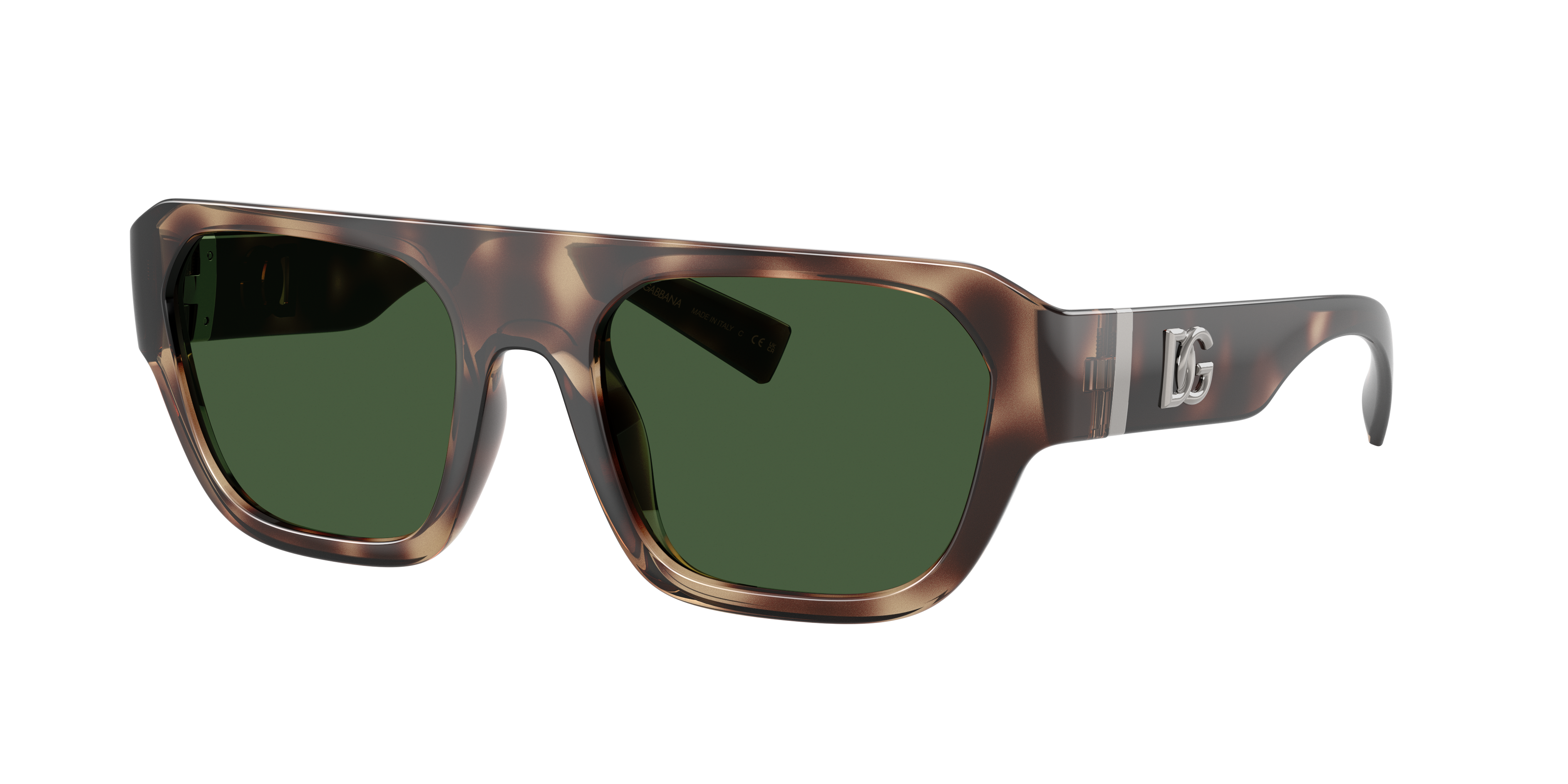 Dolce&Gabbana Man Sunglass DG6206 -  Frame color: Brown Havana, Lens color: Dark Green