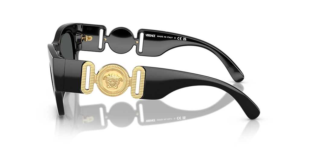 VERSACE VE4479U Black - Men Luxury Sunglasses, Dark Grey Lens