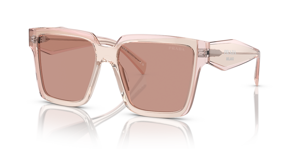 Prada PR 24ZSF L (57 - 14) with Violet lenses and Pink frame