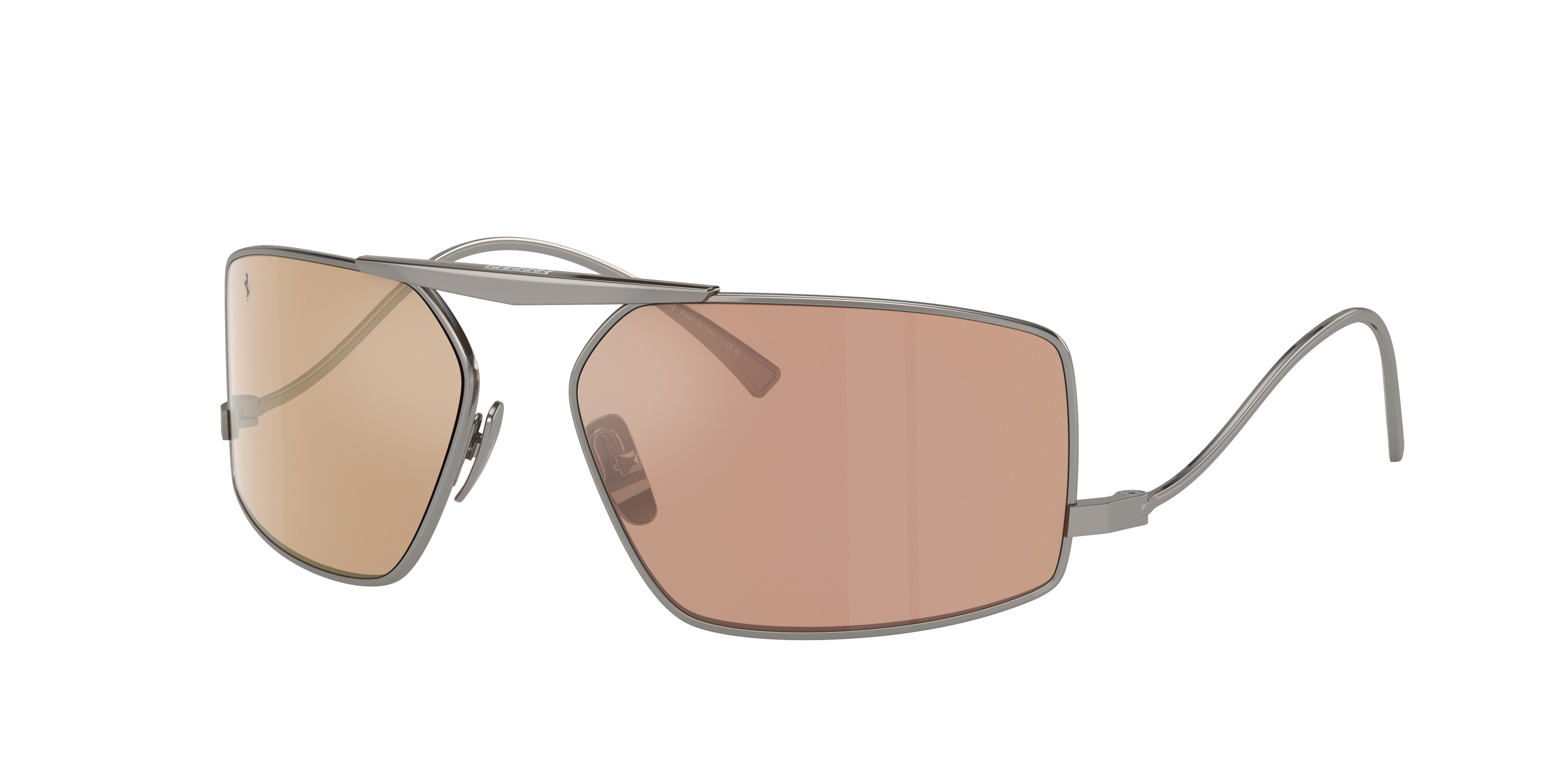 Ferrari Unisex Sunglass FH1008 -  Frame color: Gunmetal, Lens color: Orange Silver Mirror