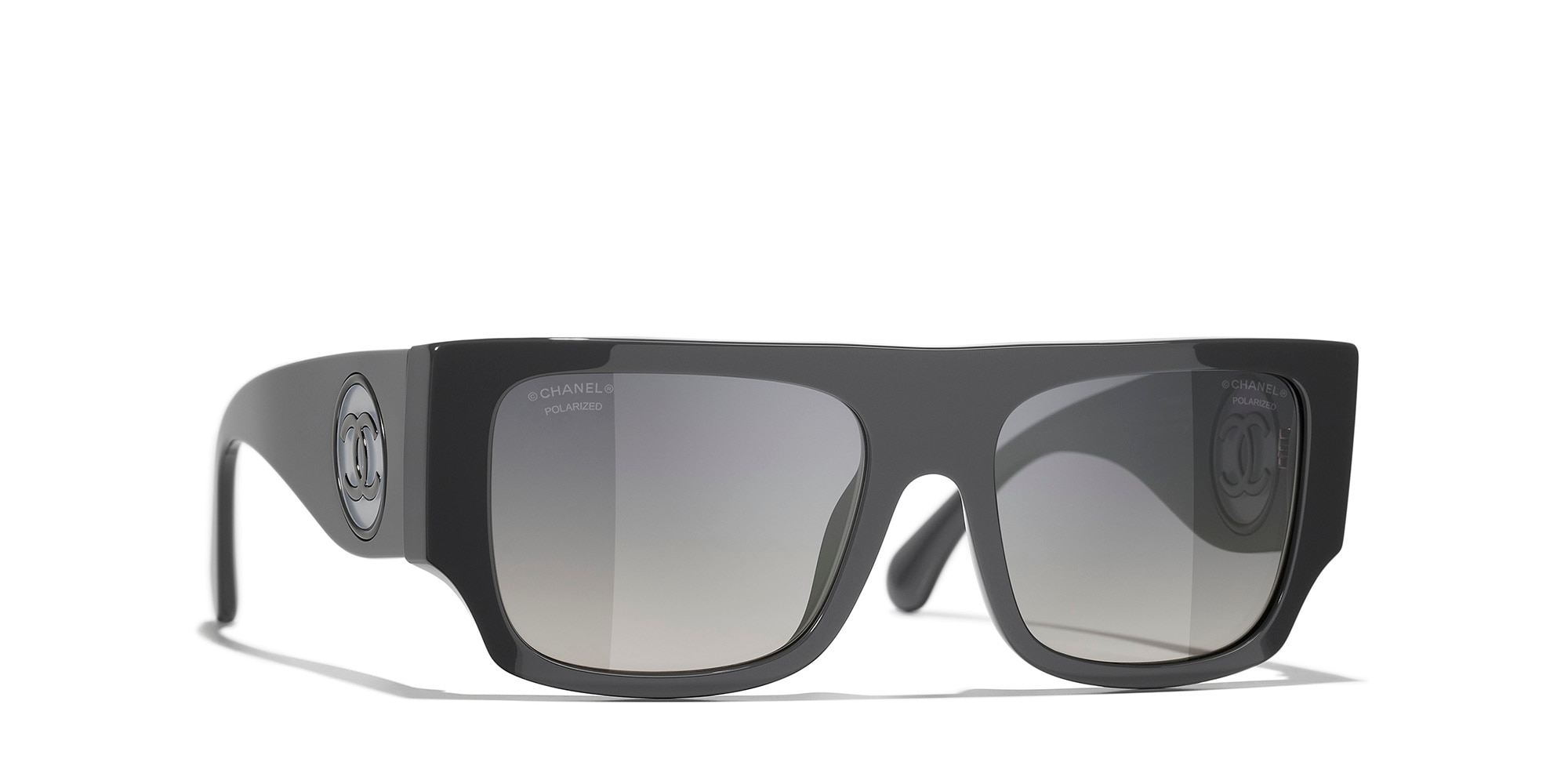 Chanel Woman Sunglass Square Sunglasses CH5549 -  Frame color: Grey, Lens color: Grey