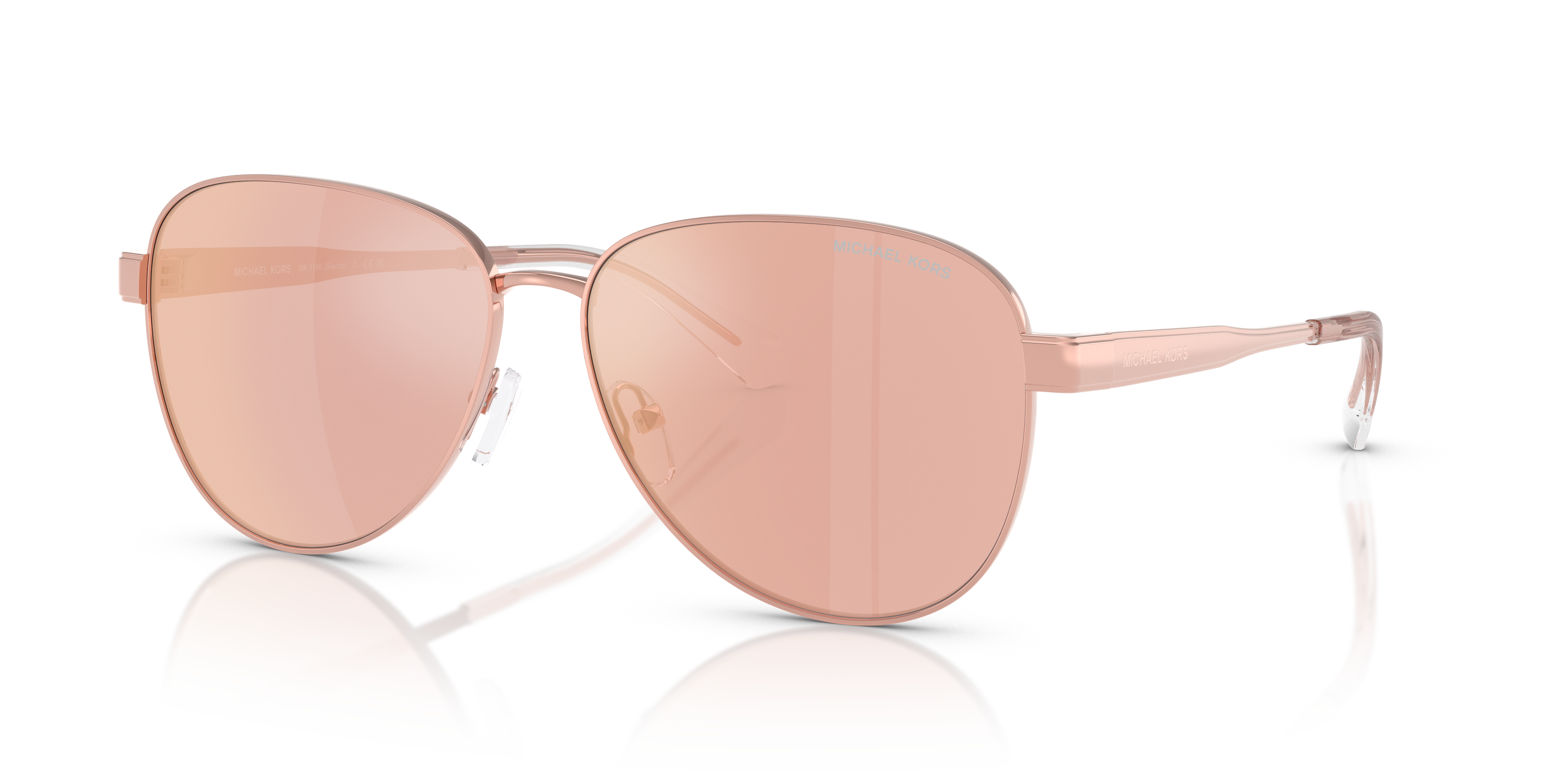 Michael Kors Biarritz XXL (61 - 14) with Gold lenses and Pink