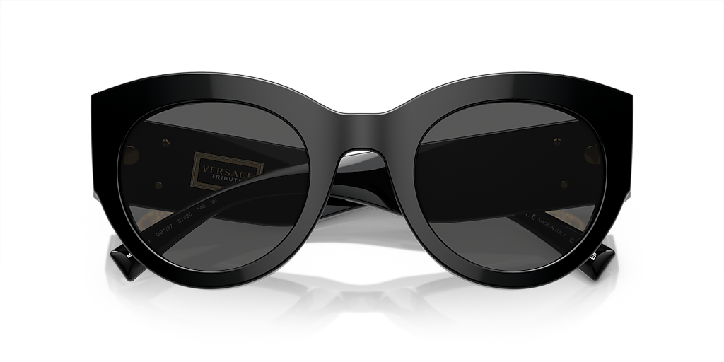 VERSACE VE4353 Black - Women Luxury Sunglasses, Dark Grey Lens