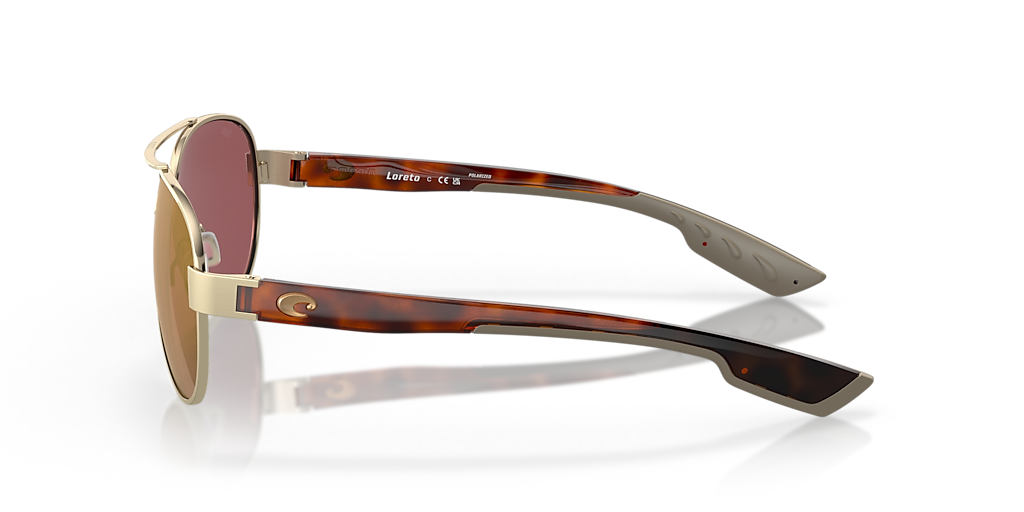COSTA 6S4006 Loreto Brushed Gold - Women Sunglasses, Gold Mirror Lens