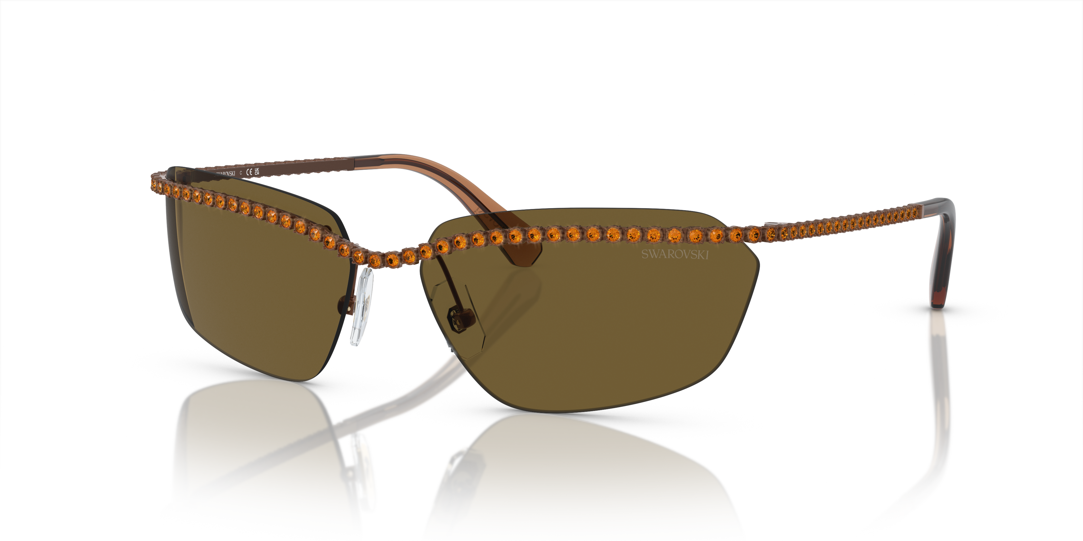 Swarovski SK7001 L (64 - 15) with Brown lenses and Brown frame