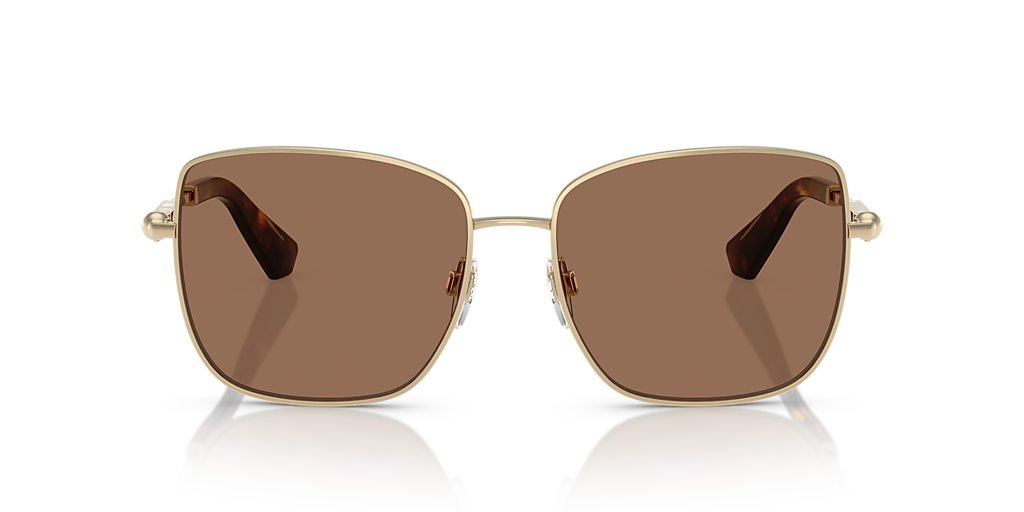 BURBERRY BE3158 Light Gold - Women Luxury Sunglasses, Dark Brown Lens