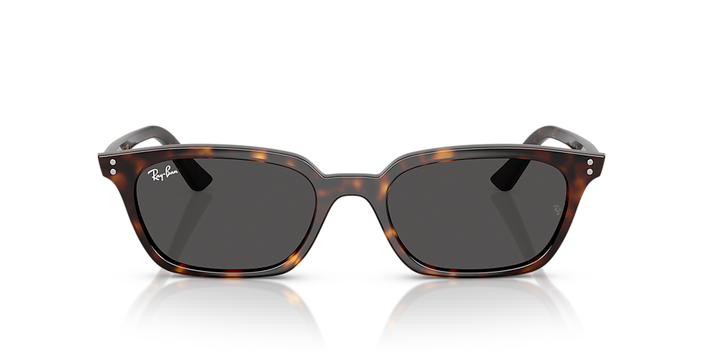 RAY-BAN RB4456F Zaya Bio-Based Havana - Unisex Sunglasses, Dark Grey Lens