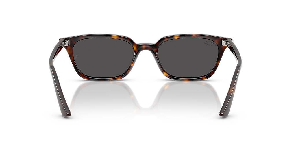 RAY-BAN RB4456F Zaya Bio-Based Havana - Unisex Sunglasses, Dark Grey Lens