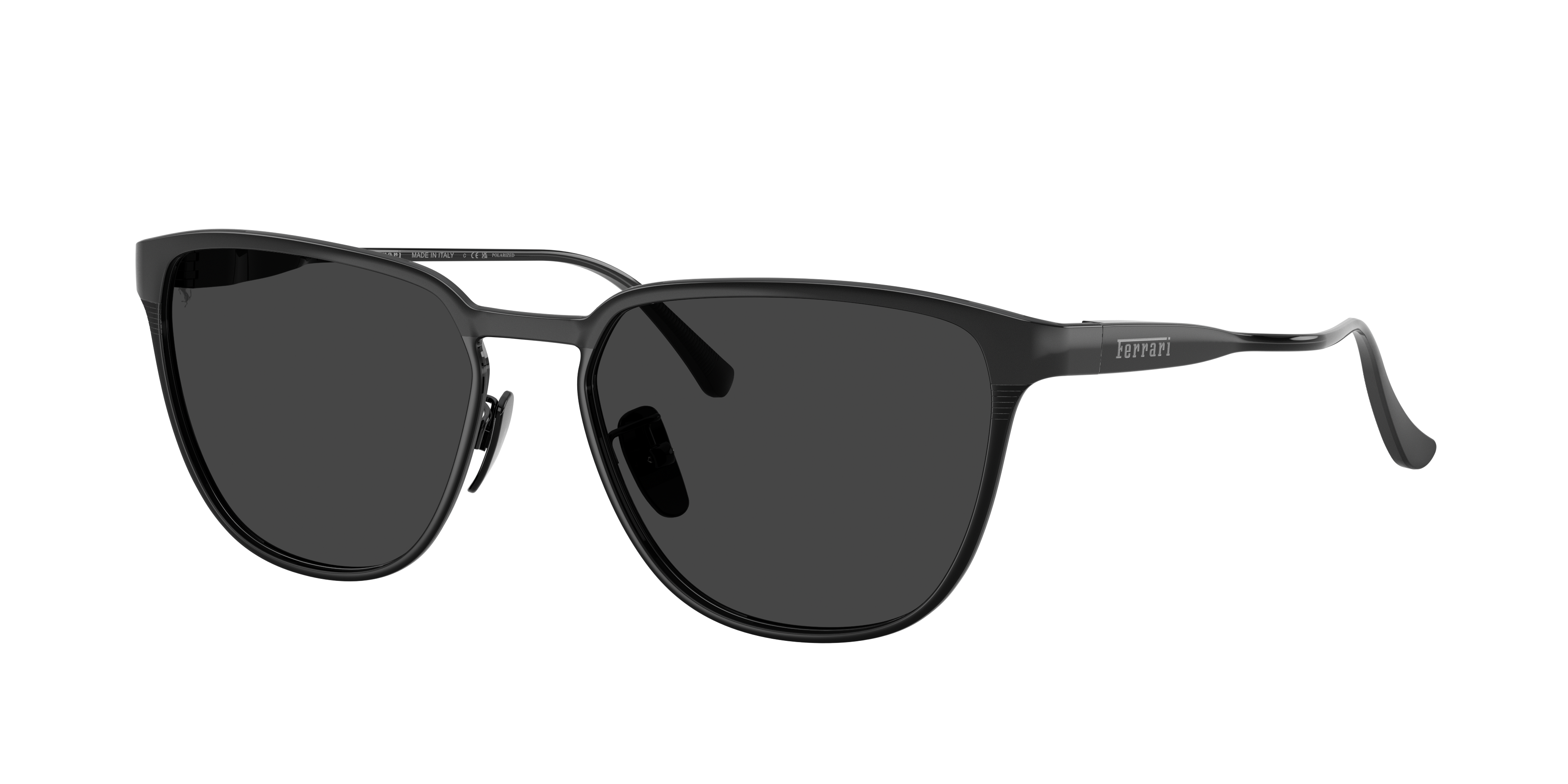 Ferrari Unisex Sunglass FH1032D -  Frame color: Black Matte, Lens color: Black/Crystal
