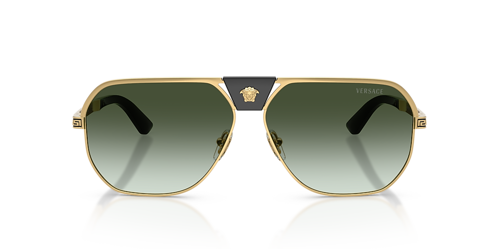 Versace VE2294 XL (61 - 12) with Green lenses and Gold frame