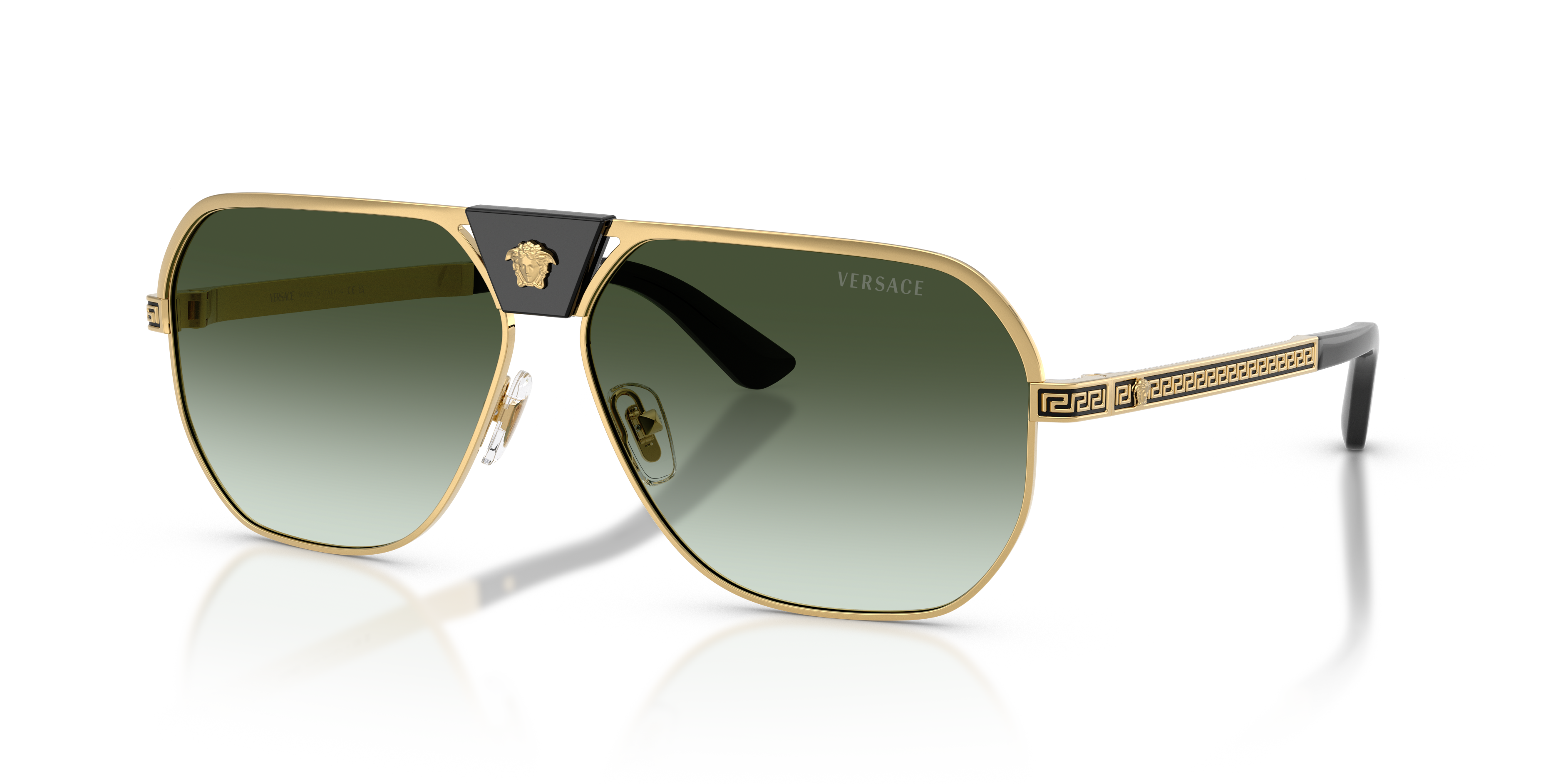 Versace VE2294 XL (61 - 12) with Green lenses and Gold frame