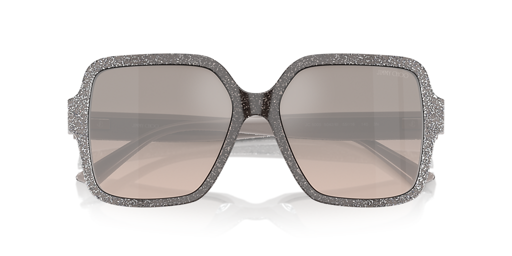 jimmy choo black sunglasses allium/s m45jj silver sparkle  display picture 2