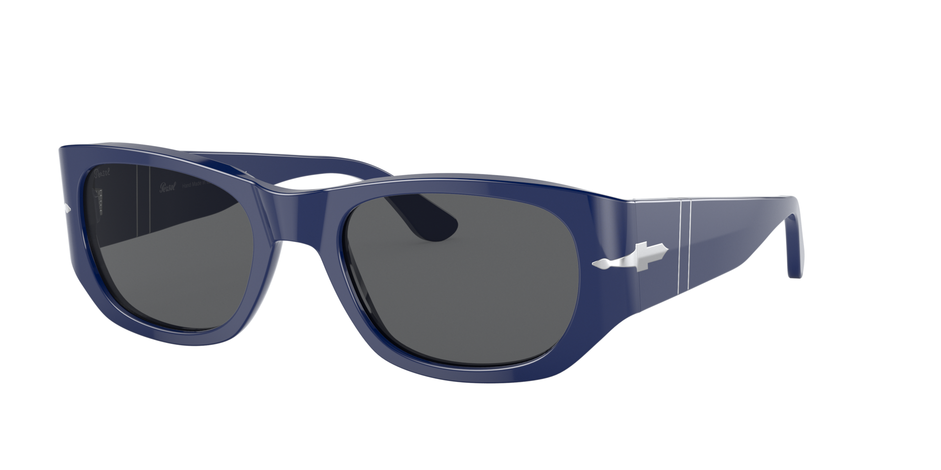Persol Unisex Sunglass PO3307S - Frame color: Blue, Lens color: Dark Grey