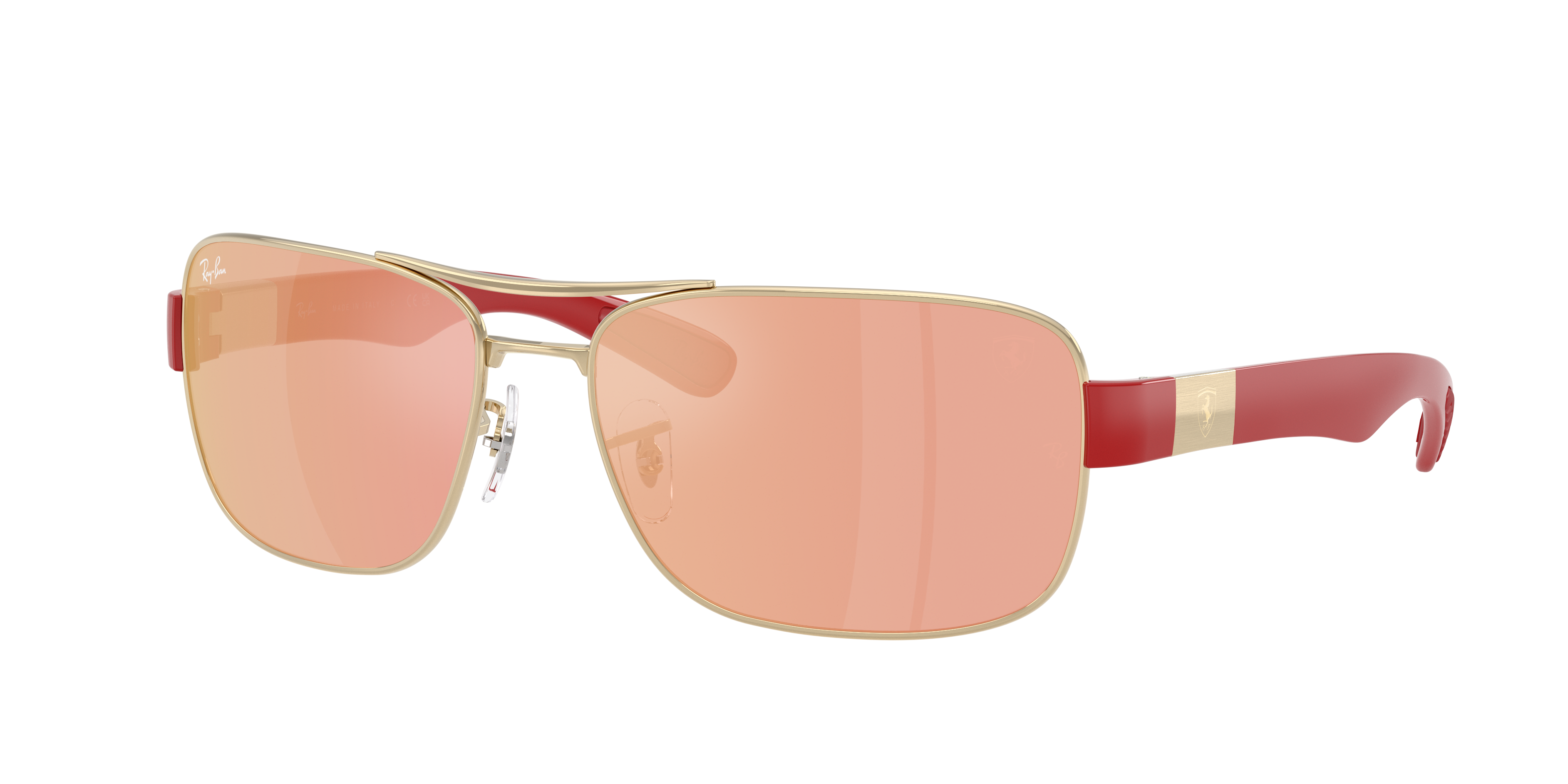 Ray Ban Ray In Brown Mirror Red,yellow