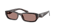 Prada PR B06S S (53 - 19) with Grey lenses and Black frame