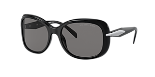 Prada PR 23ZS S (54 - 18) with Grey lenses and Black frame
