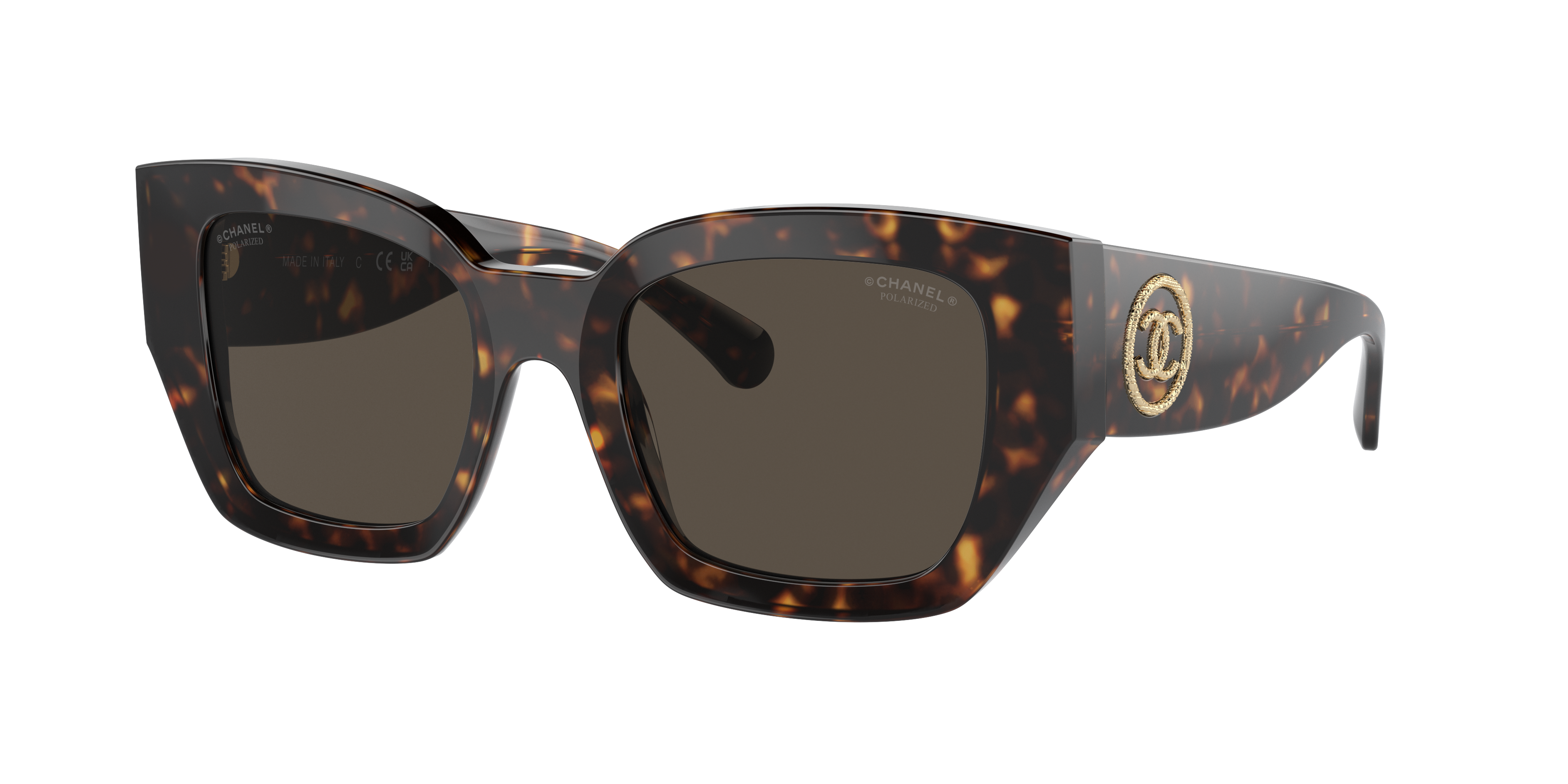 Chanel Woman Sunglass Square  Sunglasses CH5506A -  Frame color: Dark Tortoise, Lens color: Brown