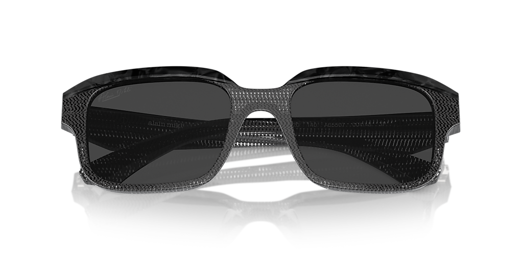 Alain Black and Gray Sunglasses New Polarized ALAIN MIKLI STARCK Mirrored Matte Black Gray  main image 3