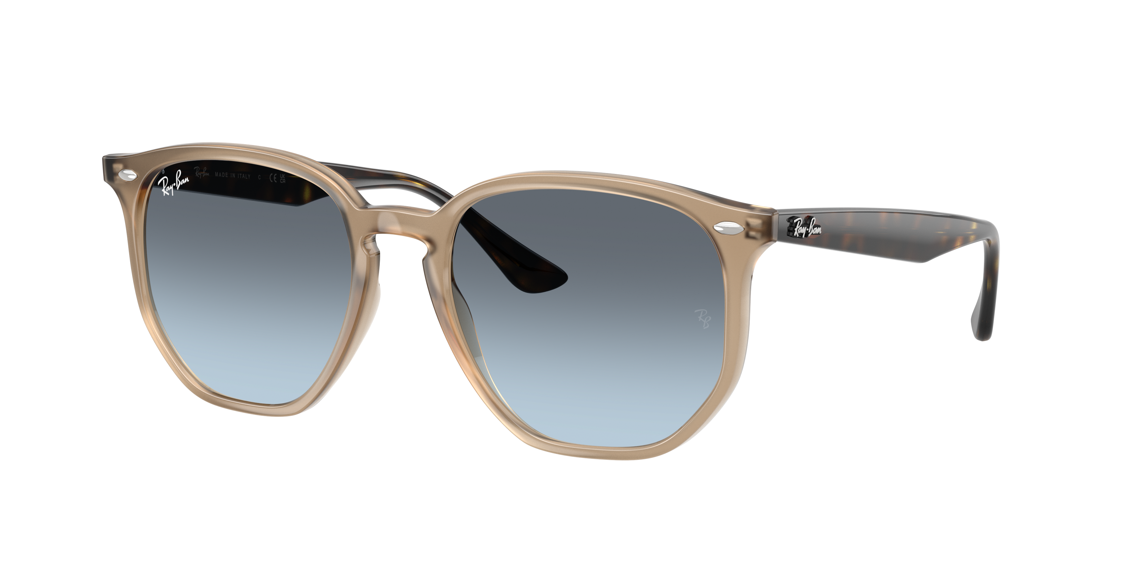 Ray-Ban RB4306 L (54 - 19) with Blue lenses and Beige frame