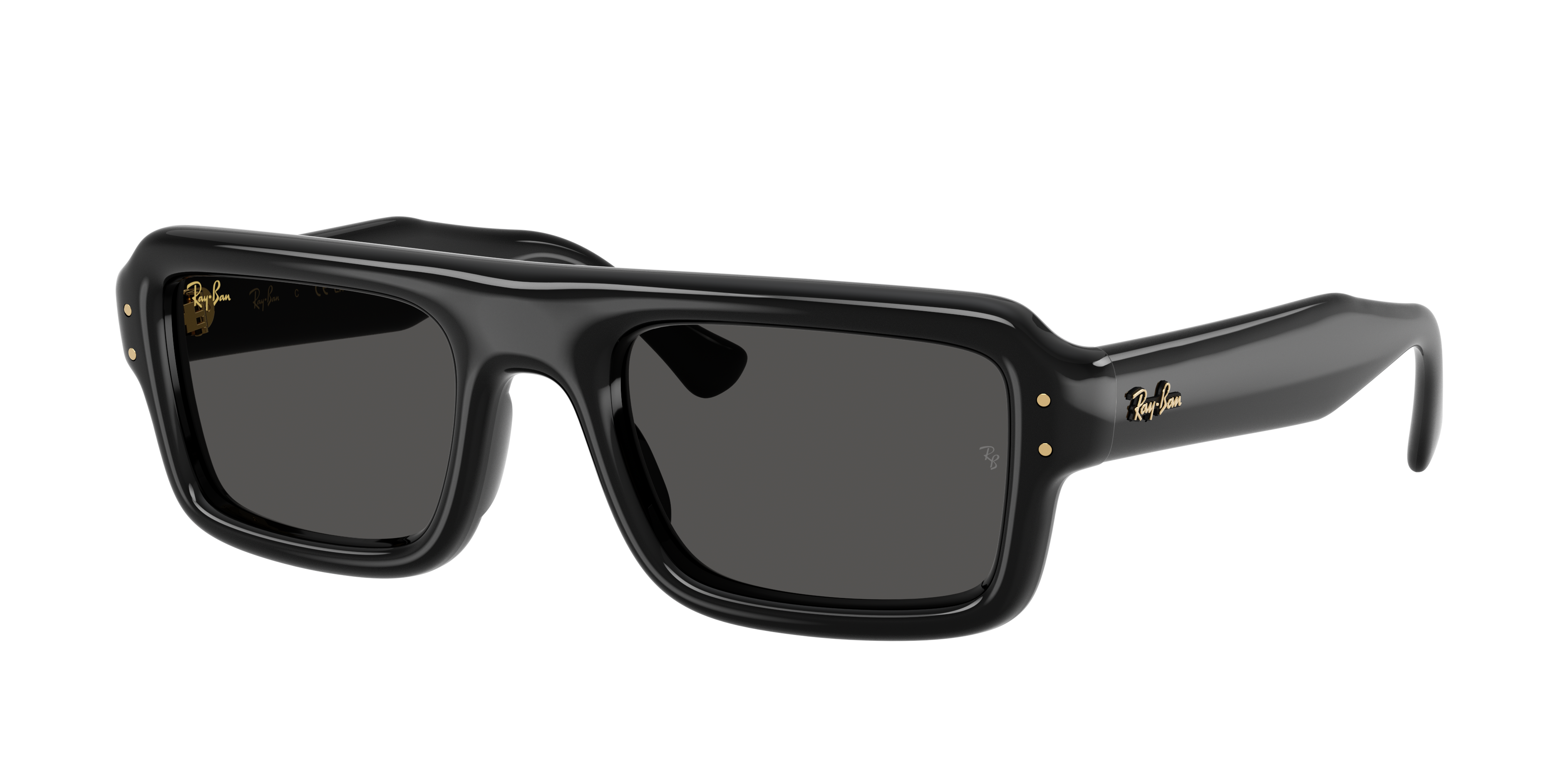 Ray-Ban Unisex Sunglass Flacko Puffer -  Frame color: Black, Lens color: Ultra Black