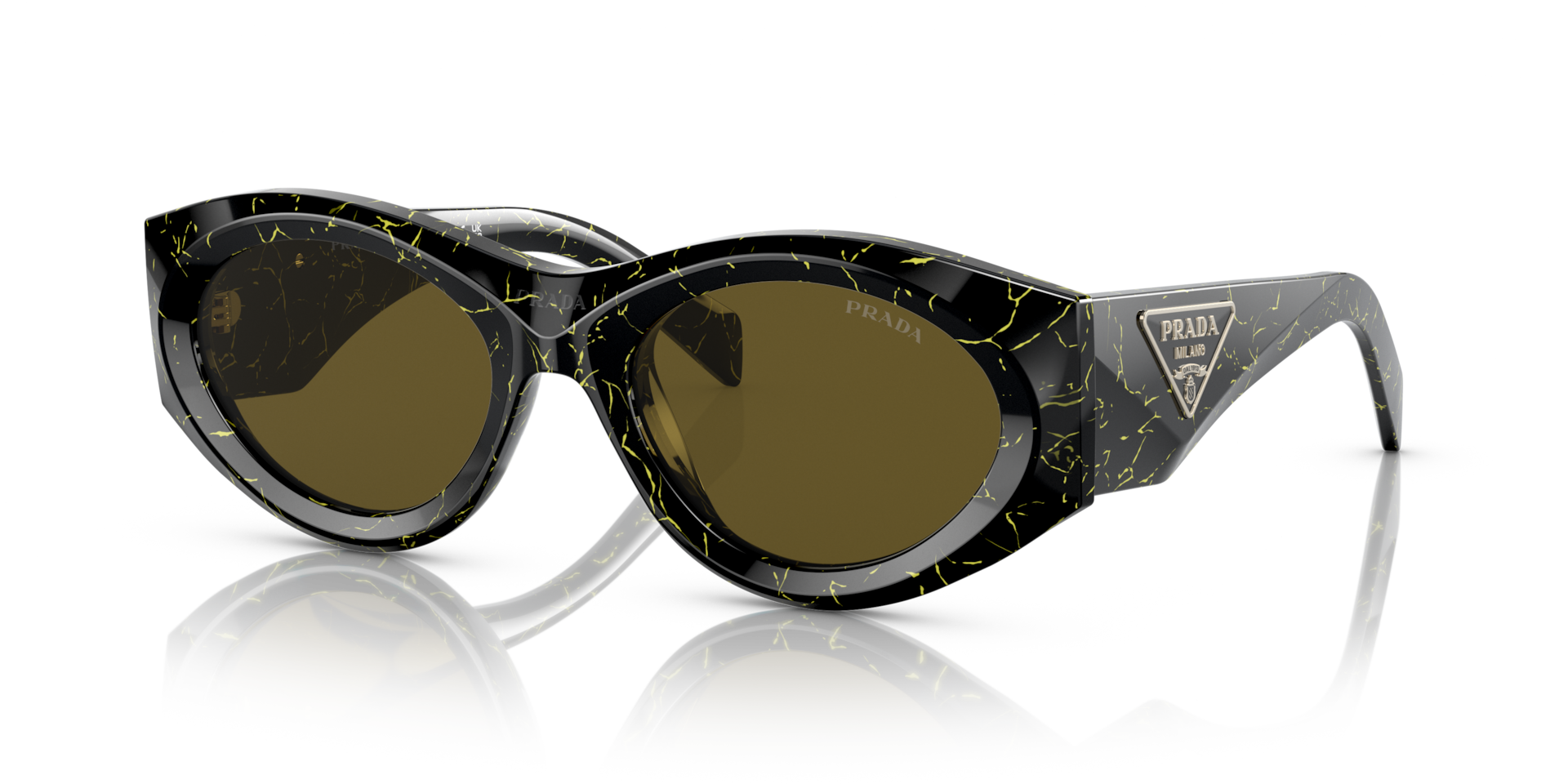 Prada PR 20ZS M (53 - 20) with Brown lenses and Black frame | Sunglass Hut®