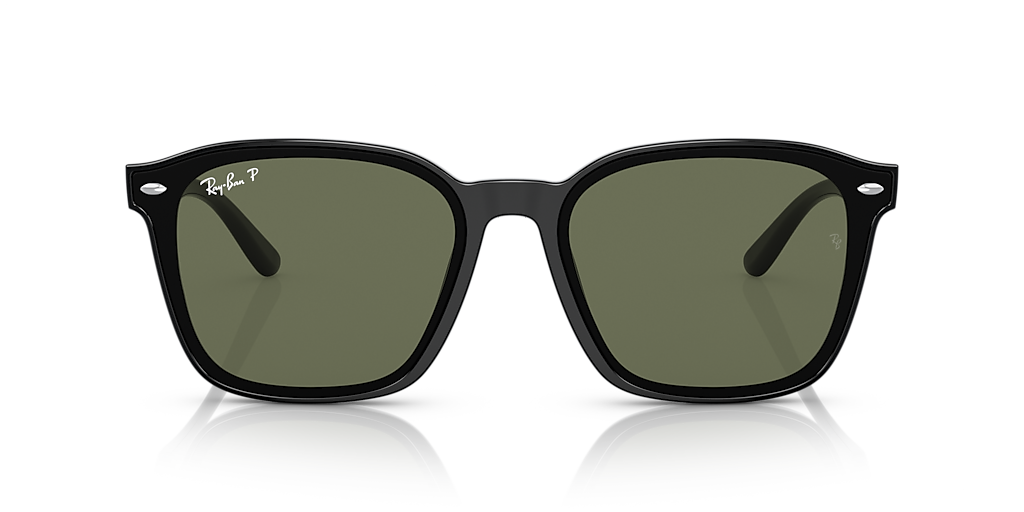 Ray-Ban RB4392D XXL (66 - 17) with Green lenses and Black frame