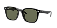 Ray-Ban RB4392D XXL (66 - 17) with Green lenses and Black frame