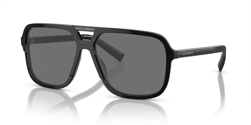 Dolce&Gabbana DG4354 XL (61 - 15) with Grey lenses and Black frame