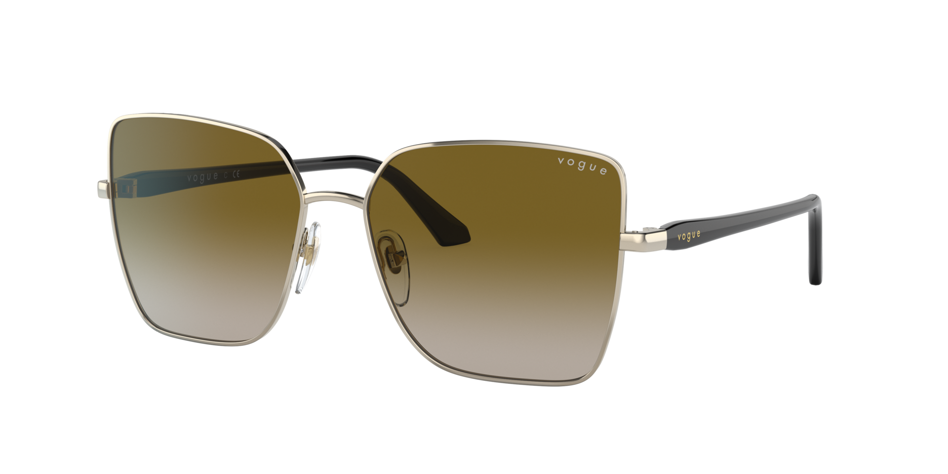 Vogue Eyewear Woman Sunglass VO4199S -  Frame color: Pale Gold, Lens color: Brown Gradient