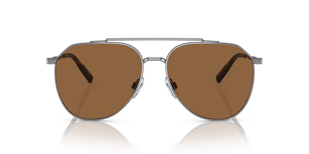 Dolce&Gabbana DG2296 XL (58 - 15) with Brown lenses and Silver