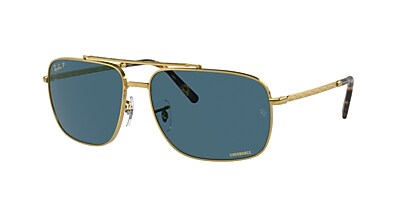 Ray-Ban RB3796 59 Blue & Gold Polarized Sunglasses | Sunglass Hut USA