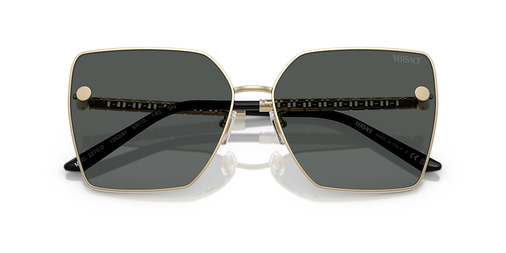 Versace VE2270D M (63 - 15) with Grey lenses and Gold frame