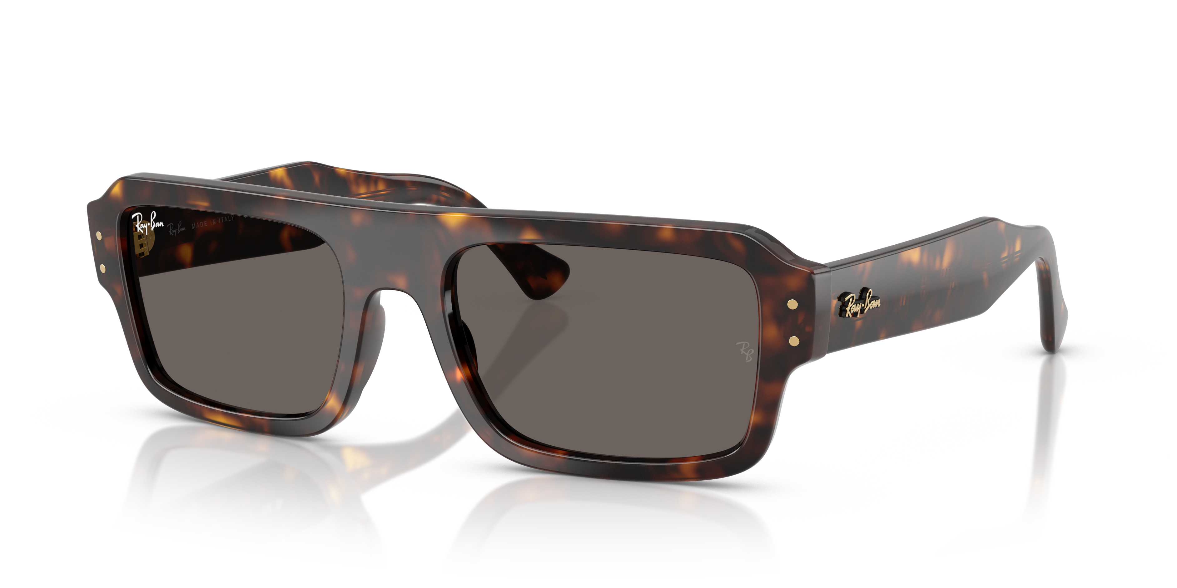 Ray-Ban RB4454 Lukas Bio-Based XL (56 - 20) avec des Verres Gris et une ...