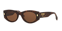 Fendi FE40125I S (52 - 21) with Brown lenses and Tortoise