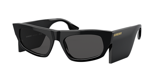Burberry BE4385 Palmer 55 Dark Grey & Green Sunglasses | Sunglass 
