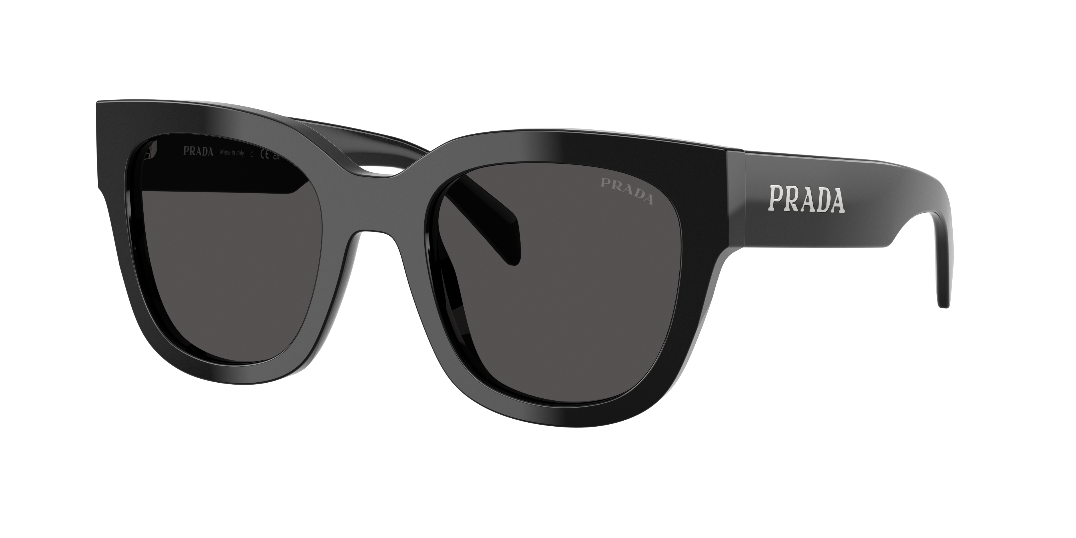 Prada PR C04S M (52 - 22) with Grey lenses and Black frame