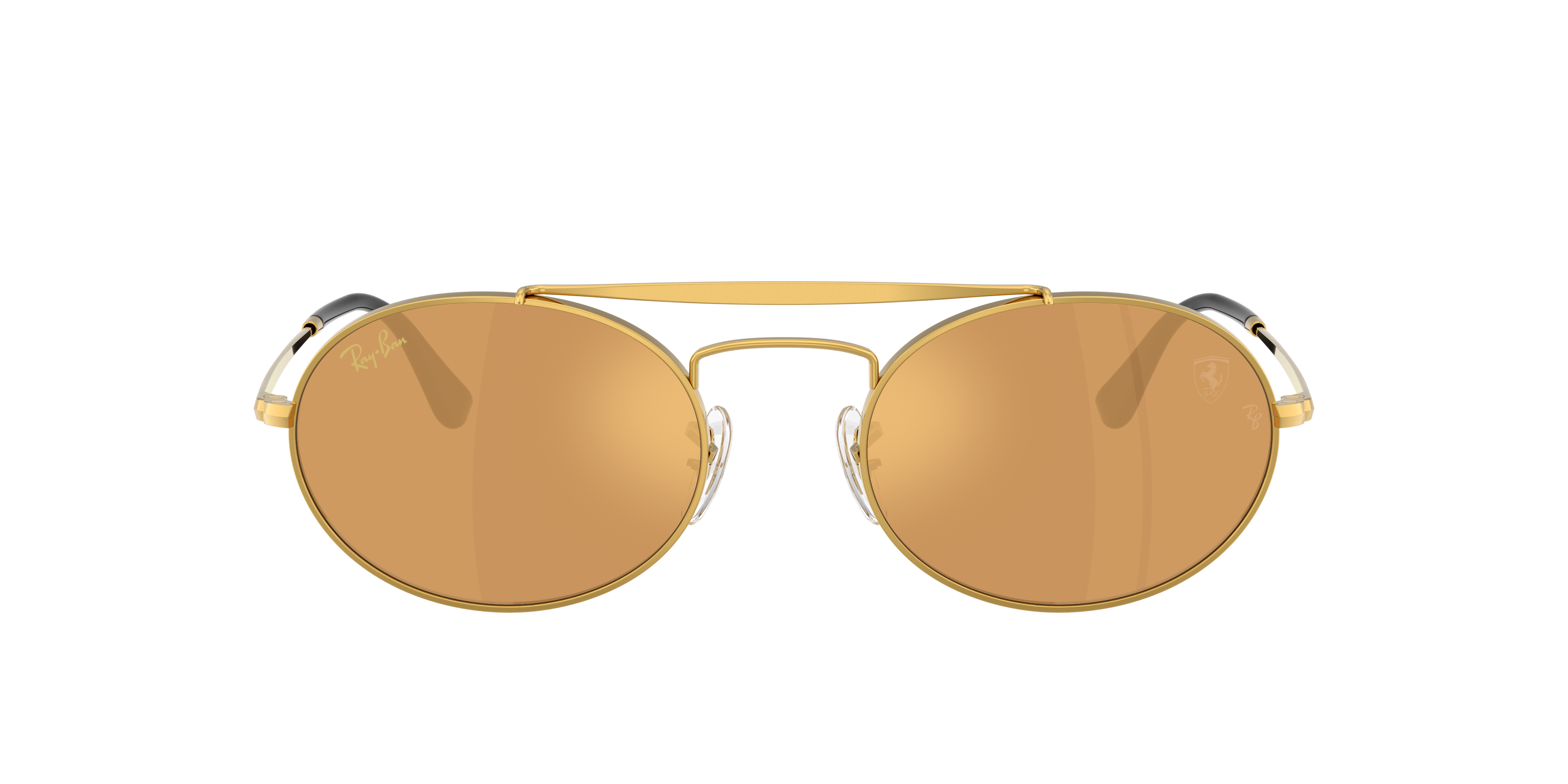 Ray Ban Rb3775m Scuderia Ferrari Collection Sunglasses Legend Gold Frame Brown Lenses 54-20 In Gold