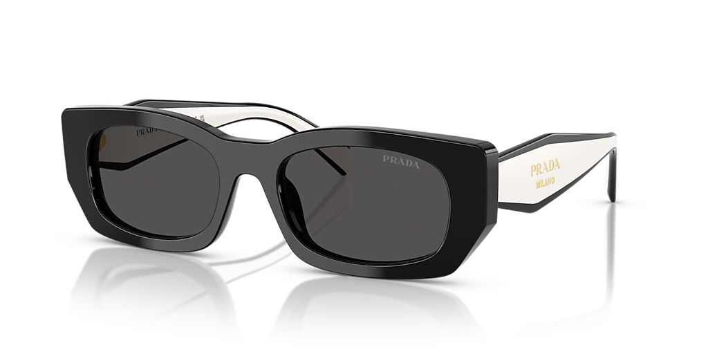 小物 PRADA halfrim sunglasses black NWT Prada OPR A59S sunglasses black metal frame diamond
