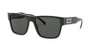 VERSACE VE4379 Black - Men Luxury Sunglasses, Dark Grey Lens
