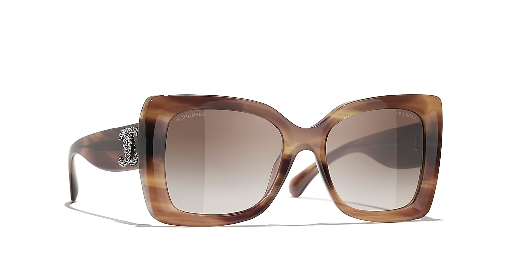 Chanel Square Sunglasses CH5555 S (53 - 18) met Bruin