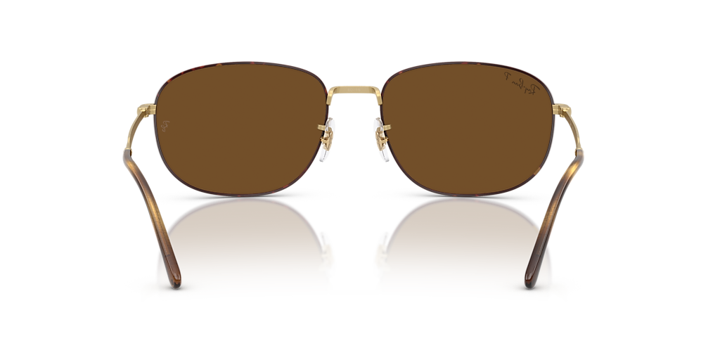 RAY-BAN RB3754 Matte Havana On Matte Arista Gold - Unisex Sunglasses, Polar Brown Lens