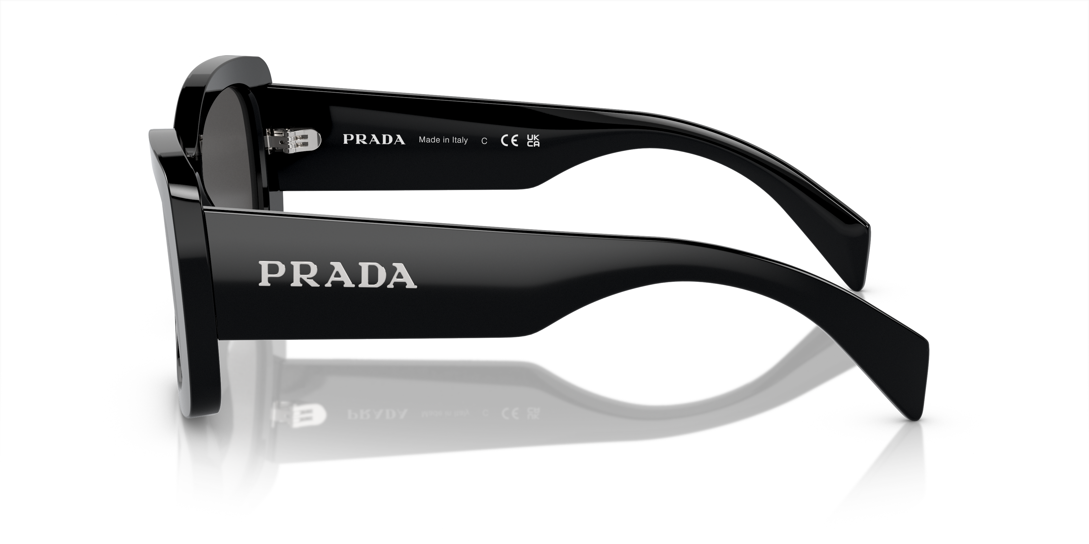 Prada PR A08S M (56 - 20) with Grey lenses and Black frame