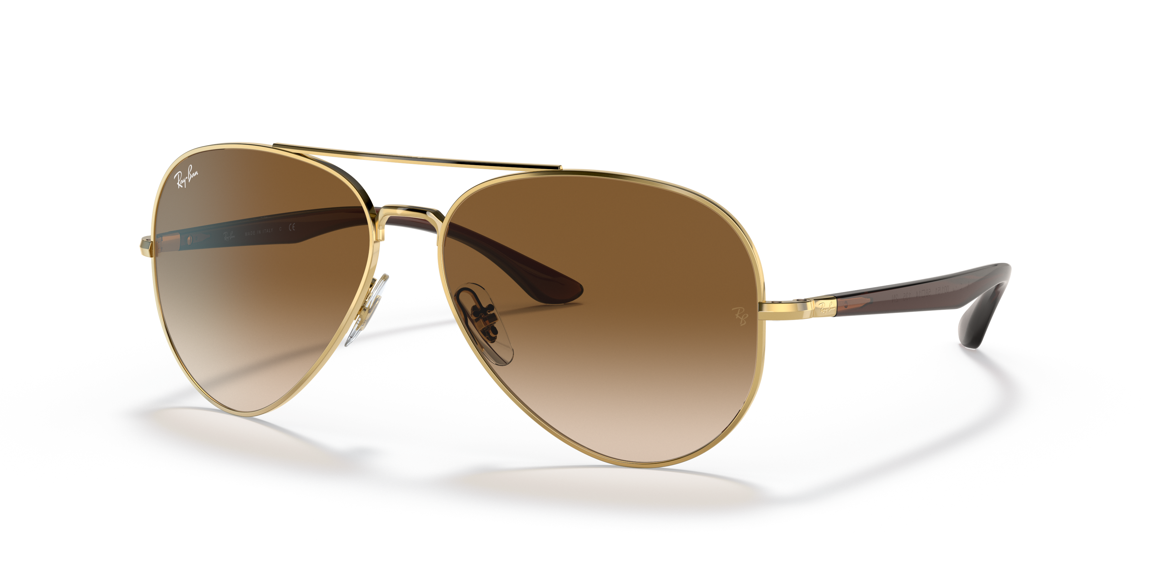 Ray-Ban RB3675 XL (58 - 14) with Brown lenses and Gold frame