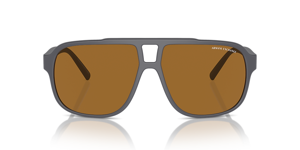 ARMANI EXCHANGE AX4104S Matte Grey - Men Sunglasses, Brown Polar Lens