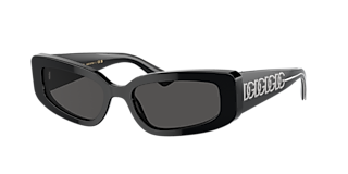 Dolce&Gabbana DG4503 XL (57 - 19) with Grey lenses and Black frame
