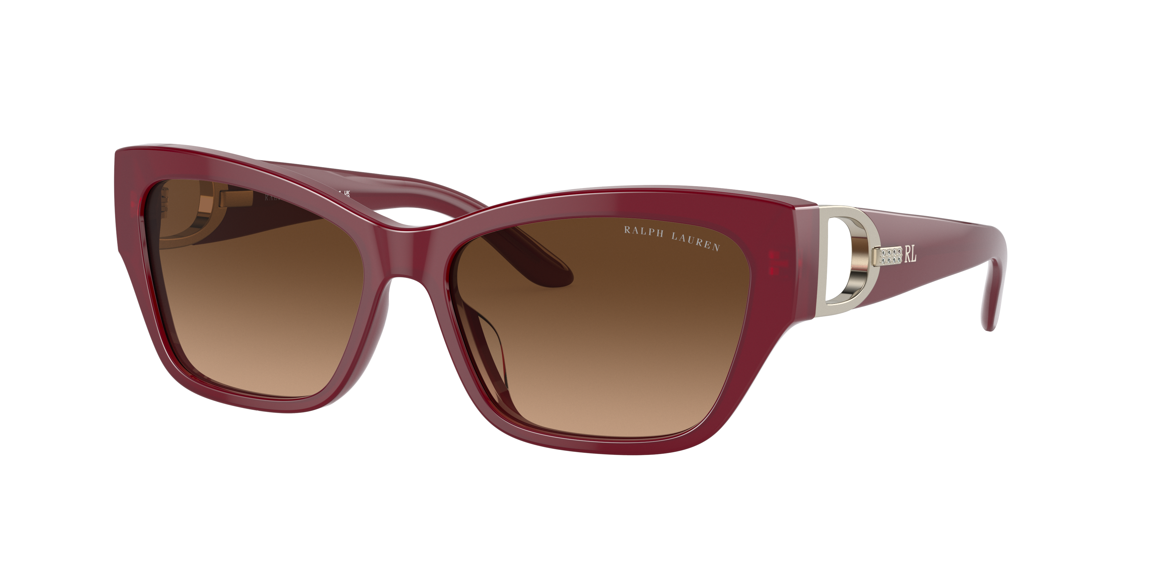 Ralph Lauren Woman Sunglass RL8206U The Audrey -  Frame color: Shiny Opal Burgundy, Lens color: Brown Gradient