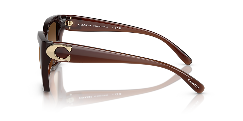 COACH HC8408U CW195 Milky Hazelnut - Women Luxury Sunglasses, Brown Gradient Lens