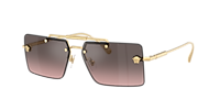 VERSACE VE2245 Gold - Women Luxury Sunglasses, Grey Gradient Lens