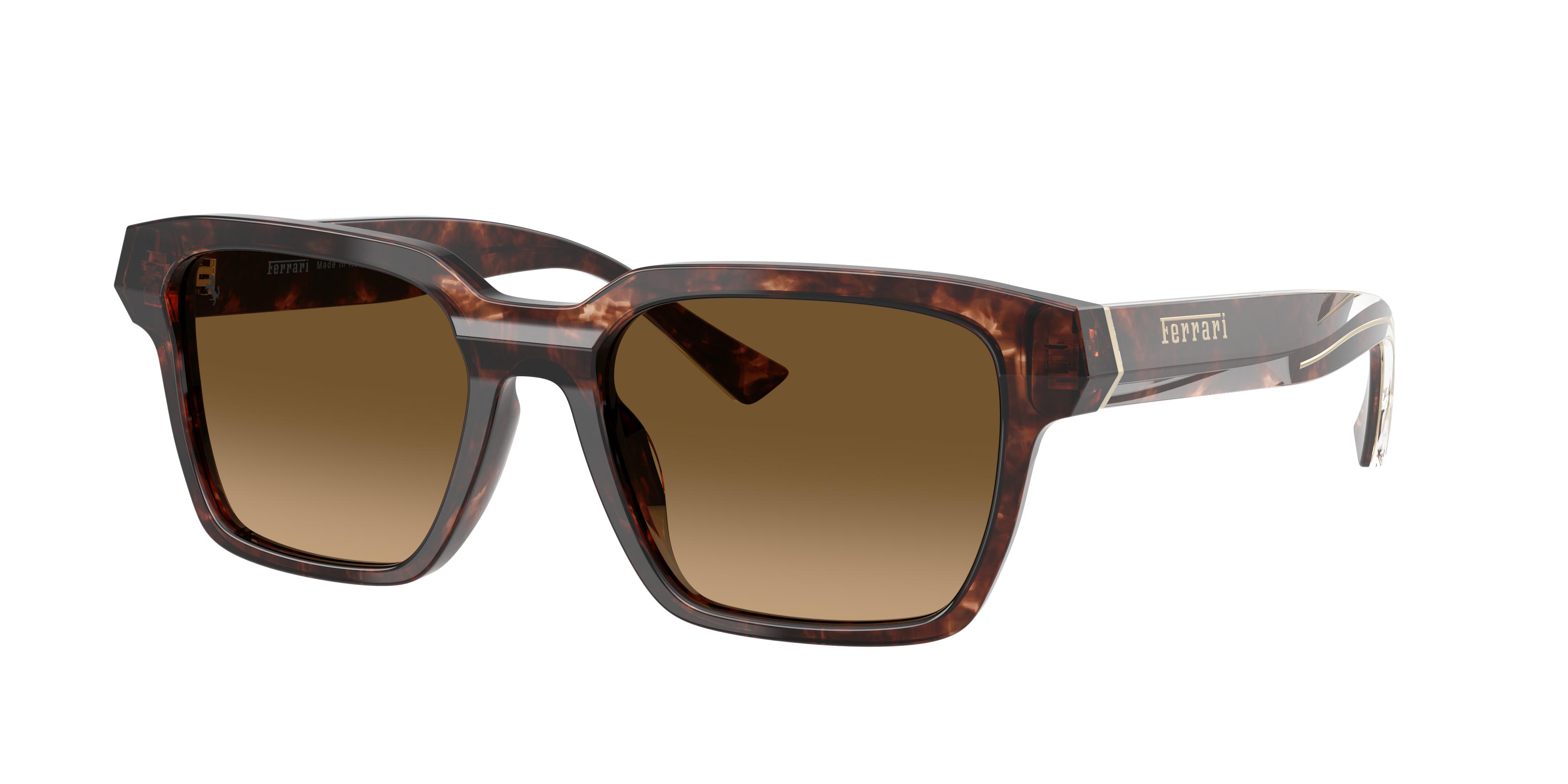 Ferrari Unisex Sunglass FH2011U -  Frame color: Caramel Havana, Lens color: Gradient Brown
